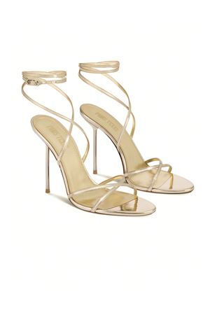 Lace-up sandals in gold mirror-effect leather PARIS TEXAS | PX1140XNPMRGOLD